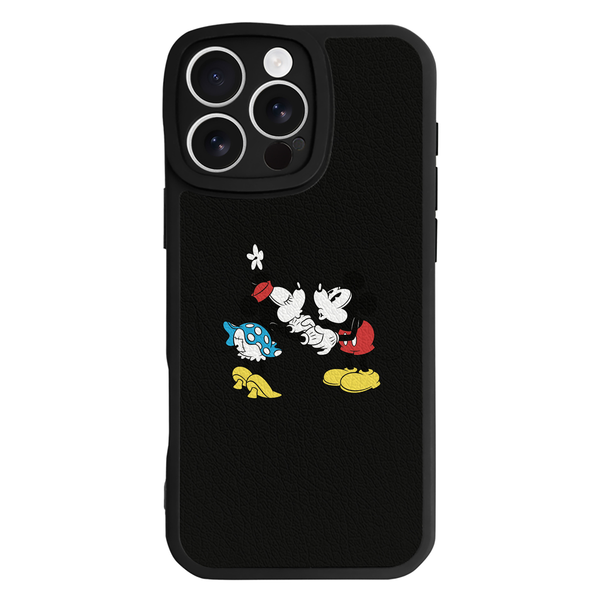 （画像用） ミッキーマウス Mickey Mouse 【iPhone 16シリーズ対応】シリコンスマホケース（レザー調） 材質：シリコン